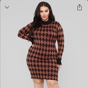 Black/Brown Sweater Dress BNWT